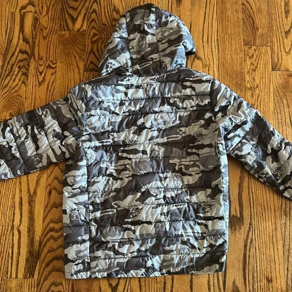 GAP x Star Wars GREY CAMO STAR WARS™ COLDCONTROL LITE PUFFER JACKET Large husky